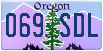 OR license plate 069SDL