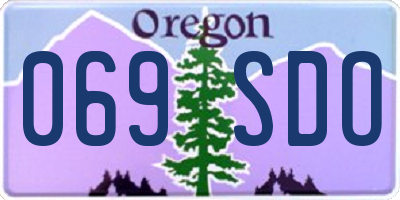 OR license plate 069SDO