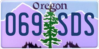OR license plate 069SDS