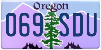 OR license plate 069SDU