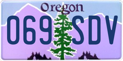 OR license plate 069SDV