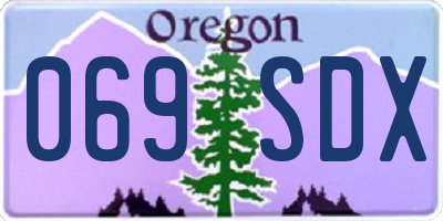 OR license plate 069SDX