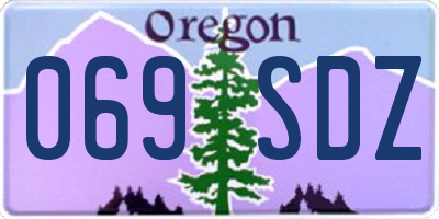 OR license plate 069SDZ