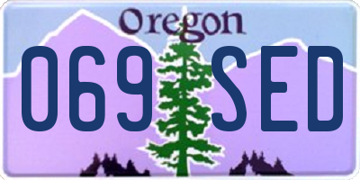 OR license plate 069SED