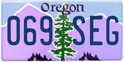 OR license plate 069SEG