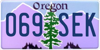 OR license plate 069SEK