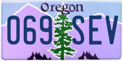 OR license plate 069SEV