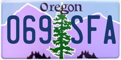 OR license plate 069SFA