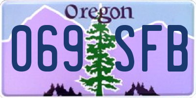 OR license plate 069SFB
