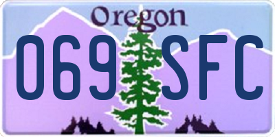 OR license plate 069SFC