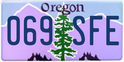 OR license plate 069SFE