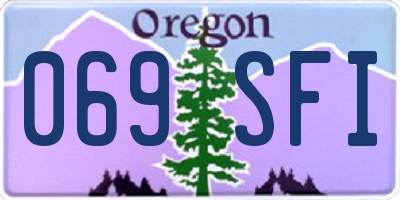 OR license plate 069SFI