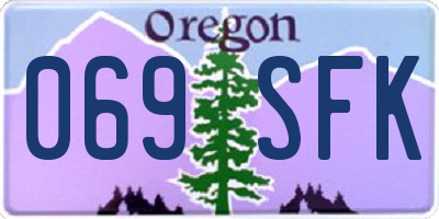 OR license plate 069SFK