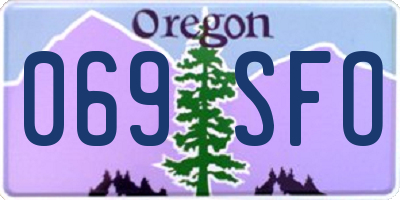 OR license plate 069SFO