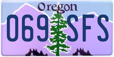 OR license plate 069SFS