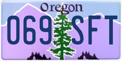 OR license plate 069SFT