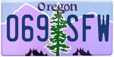 OR license plate 069SFW
