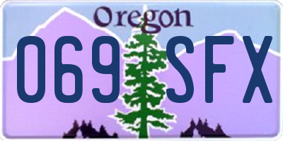 OR license plate 069SFX