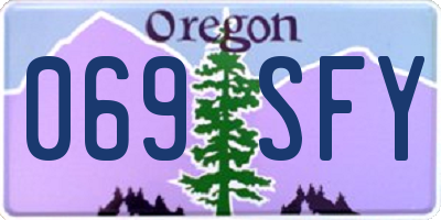 OR license plate 069SFY