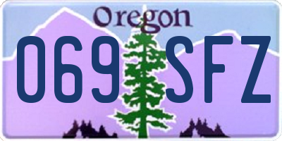 OR license plate 069SFZ