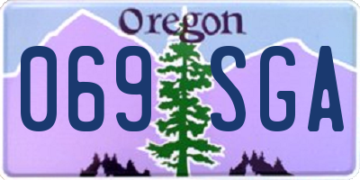OR license plate 069SGA