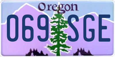 OR license plate 069SGE