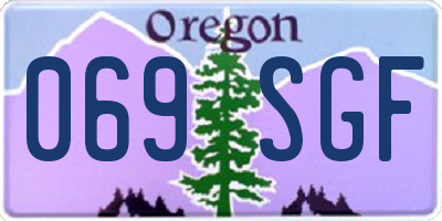 OR license plate 069SGF