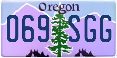 OR license plate 069SGG