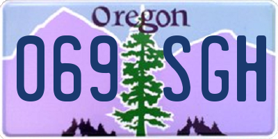 OR license plate 069SGH