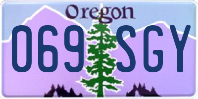 OR license plate 069SGY