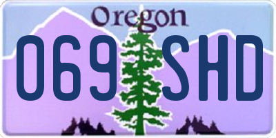 OR license plate 069SHD