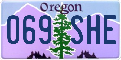 OR license plate 069SHE