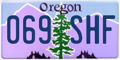 OR license plate 069SHF