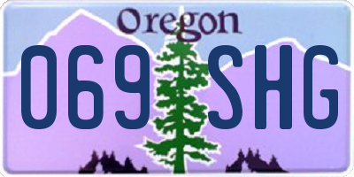 OR license plate 069SHG