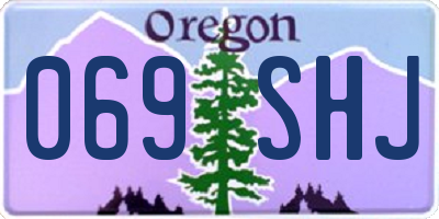 OR license plate 069SHJ