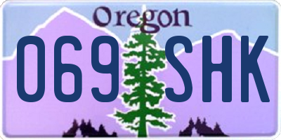OR license plate 069SHK