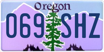 OR license plate 069SHZ