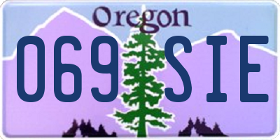 OR license plate 069SIE