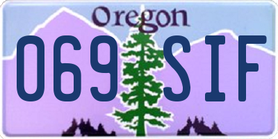 OR license plate 069SIF