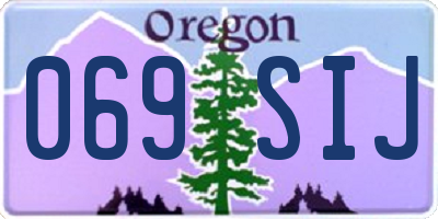 OR license plate 069SIJ