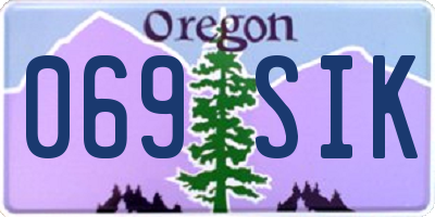 OR license plate 069SIK