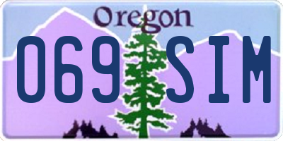 OR license plate 069SIM