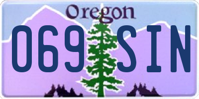 OR license plate 069SIN