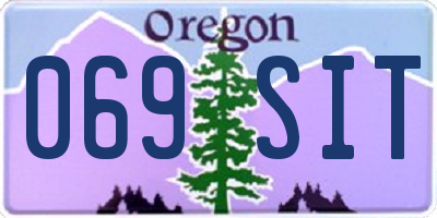 OR license plate 069SIT