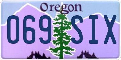 OR license plate 069SIX
