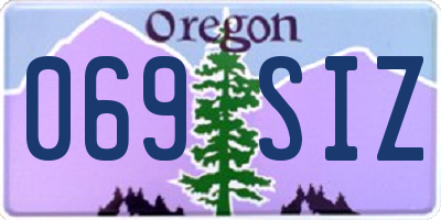 OR license plate 069SIZ