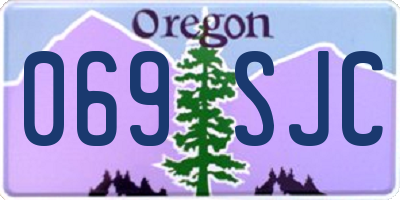 OR license plate 069SJC