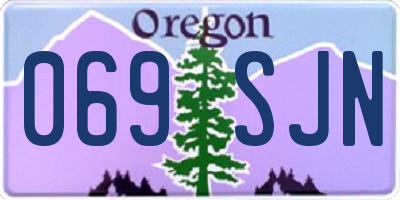 OR license plate 069SJN