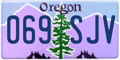 OR license plate 069SJV