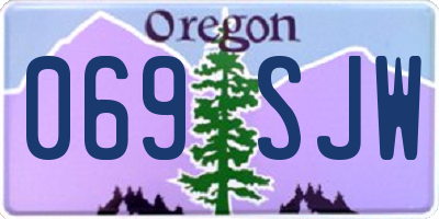 OR license plate 069SJW